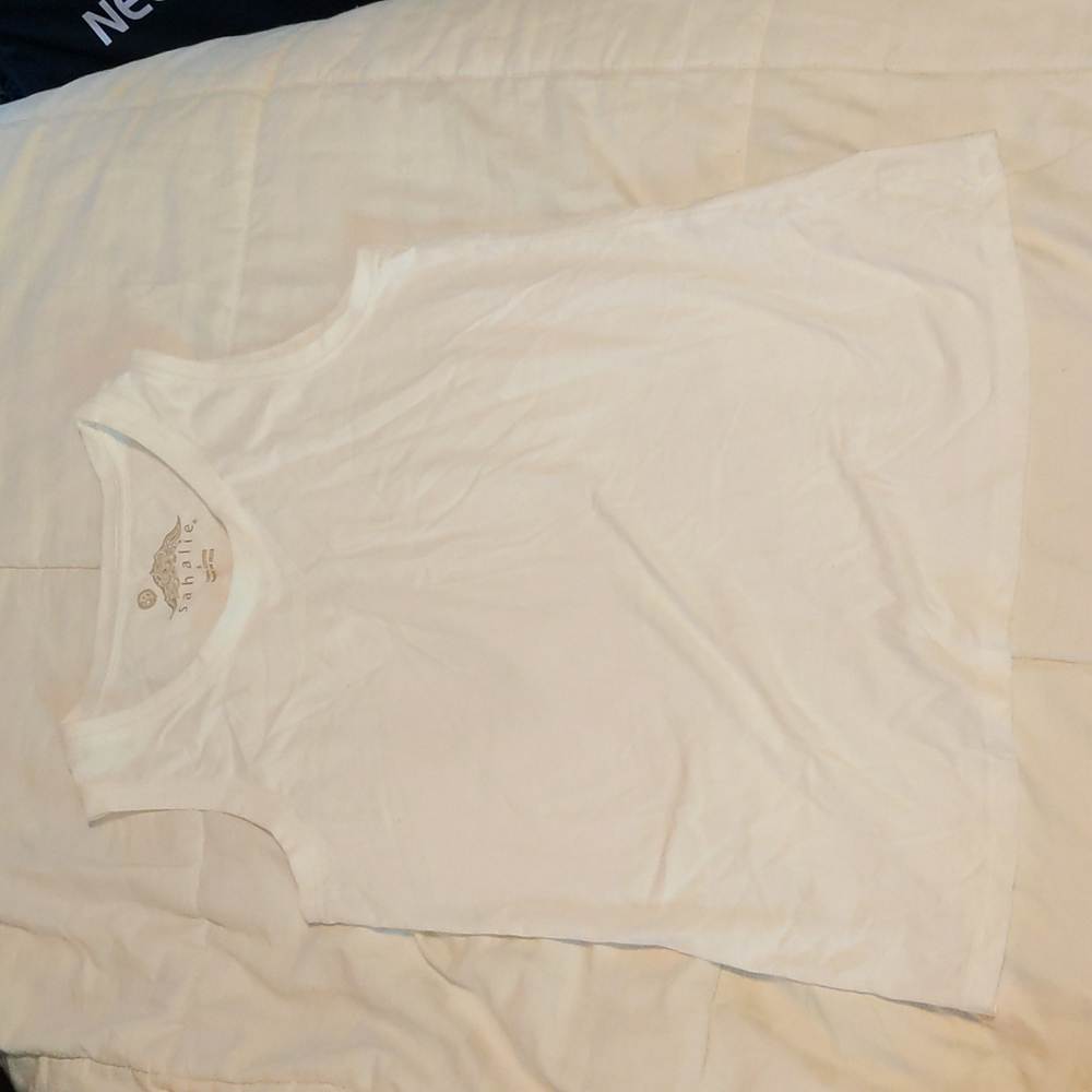 BOGO Oversize white Sahalie 100% cotton tank top